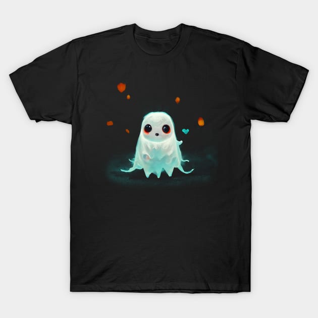 Little Ghost T-Shirt by orange-teal